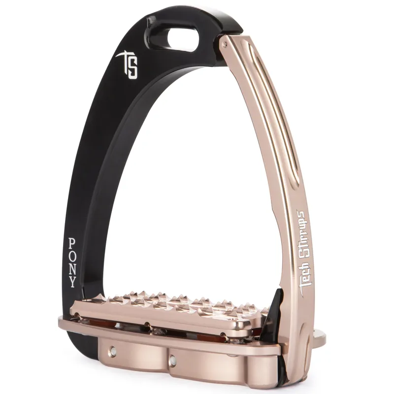 Tech Stirrups Venice Pony Plus - Black/Rose Gold
